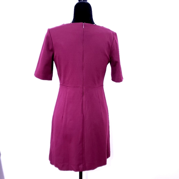 Burgundy Tunic Dress Vintage Style Le Chateau - Picture 6 of 6